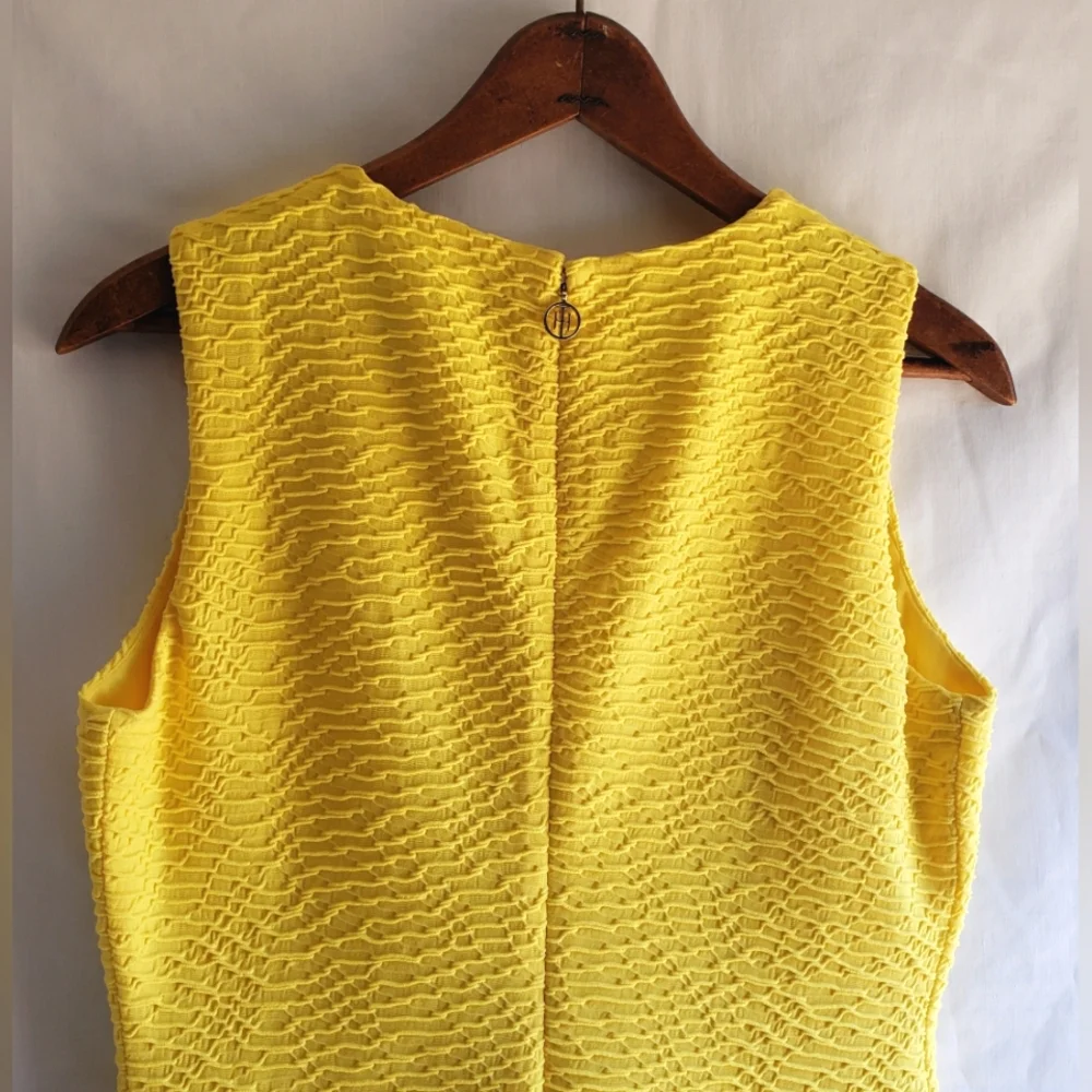 Tommy Hilfiger Elegant Sleeveless Sheath Yellow Dress Size:8 - Picture 6 of 10